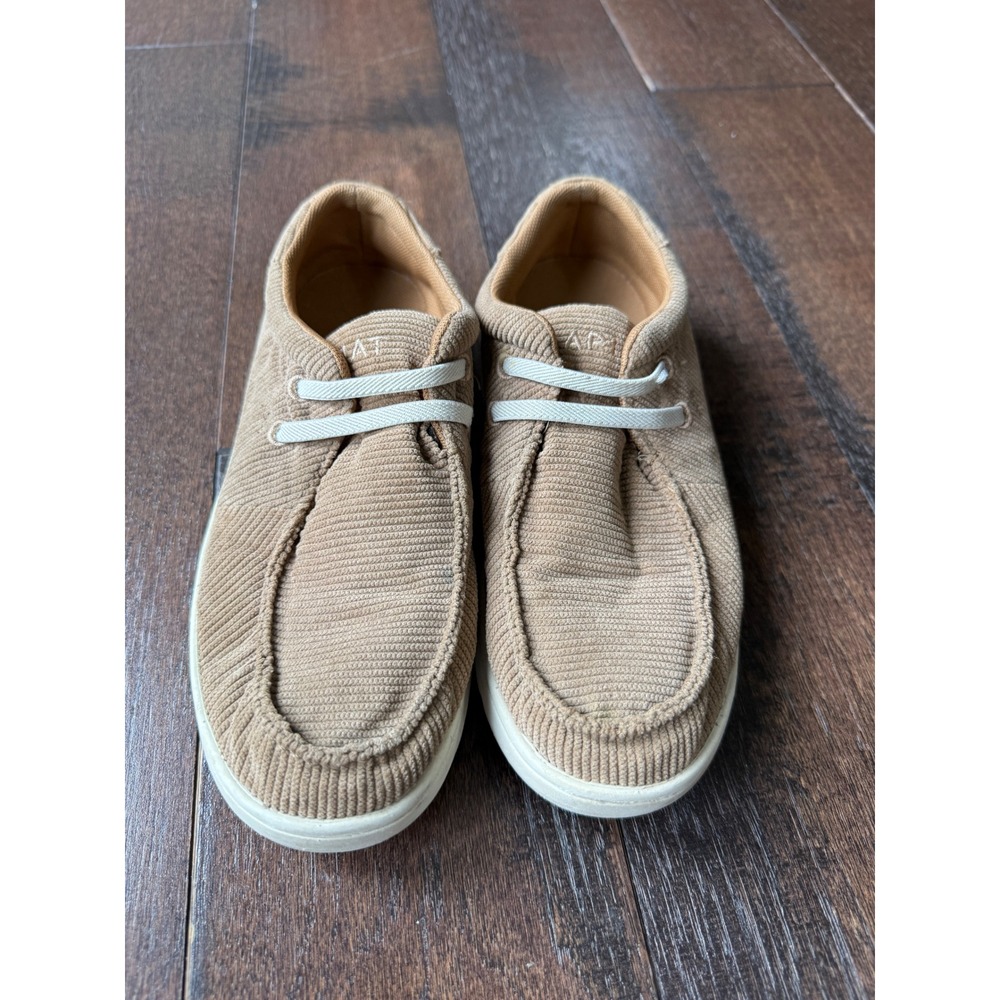 Ariat Kids Hilo Corduroy Tan Brown Slip On Moc Toe Shoes 10053799 Size 3M